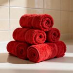 100% Cotton Bright Red Bath Towel – 60 x 30 Inches - Image 2