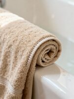 100% Cotton Beige Bath Towel – 60 x 30 Inches - Image 2