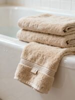 100% Cotton Beige Bath Towel – 60 x 30 Inches